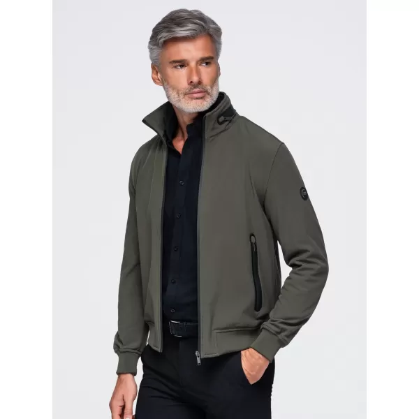  Pánská bunda s kapucí OMBRE OM-JANP-0233 DARK OLIVE 