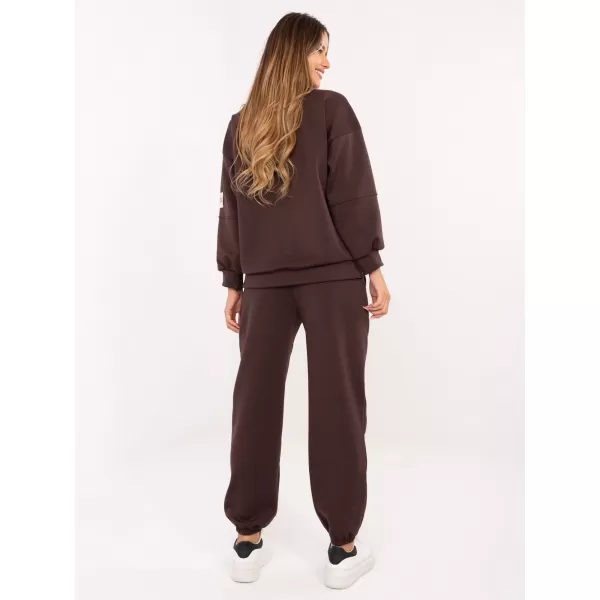  Dámský komplet ITALY MODA MI-KMPL-M5879.86 DARK BROWN 