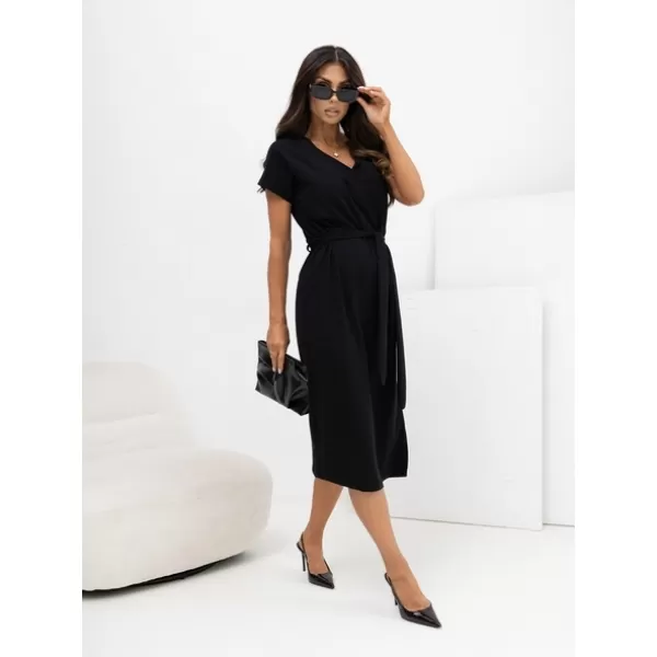  Dámské šaty RUE PARIS RV-SK-A1448.21 BLACK 