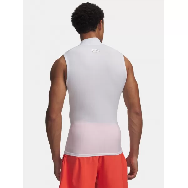  Pánské tílko UNDER ARMOUR HG ELITE SLEEVELESS MOCK 6015381-100 BÍLÁ 