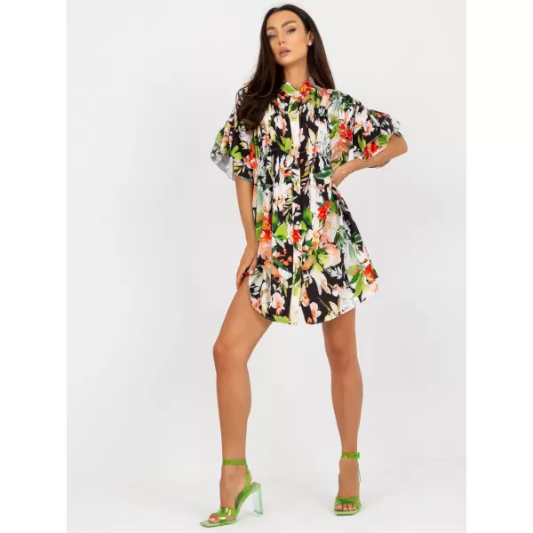  Dámské šaty ITALY MODA DHJ-SK-6871-2.91P BLACK AND GREEN 