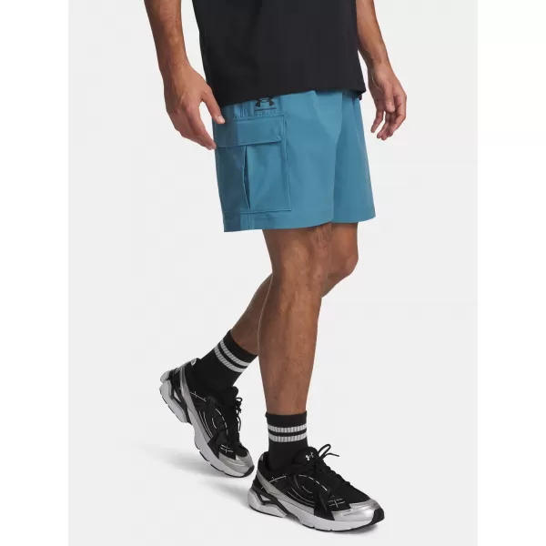  Pánské kraťasy UNDER ARMOUR VIBE WOVEN CARGO SHORT 1386560-466 MODRÁ 