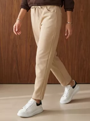 Dámské kalhoty DSTREET BÉŽOVÁ