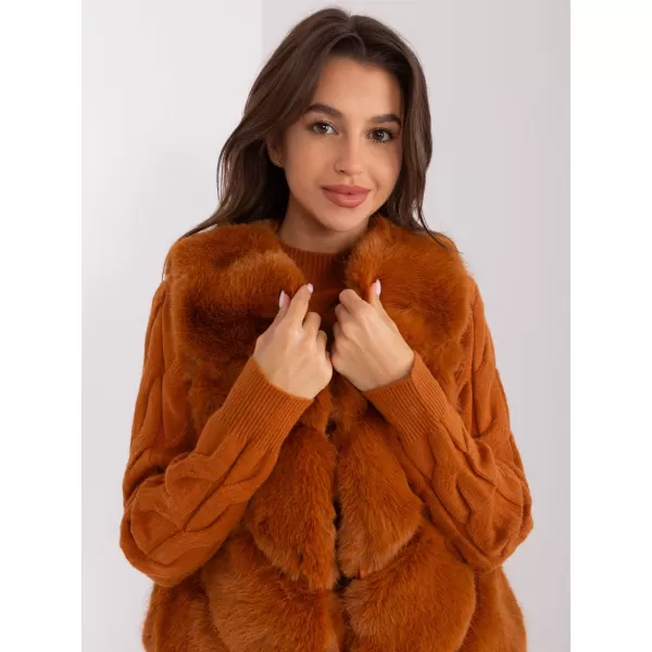  Dámská vesta WOOL FASHION ITALIA AT-KZ-2349.00P LIGHT BROWN 