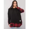 Dámská mikina RUE PARIS RV-BL-7312.14 BLACK AND RED