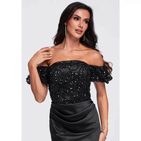  Dámské šaty LARICA LA-OM-DLR409 BLACK 