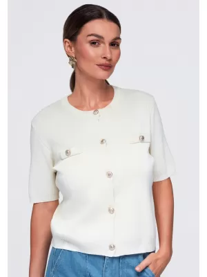 Dámská halenka OMBRE OW-TS-E0084 BEIGE