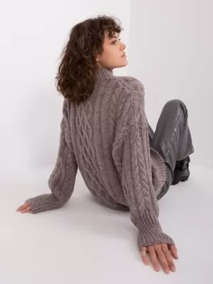 Dámský svetr WOOL FASHION ITALIA AT-SW-2363-2.30 DARK GREY