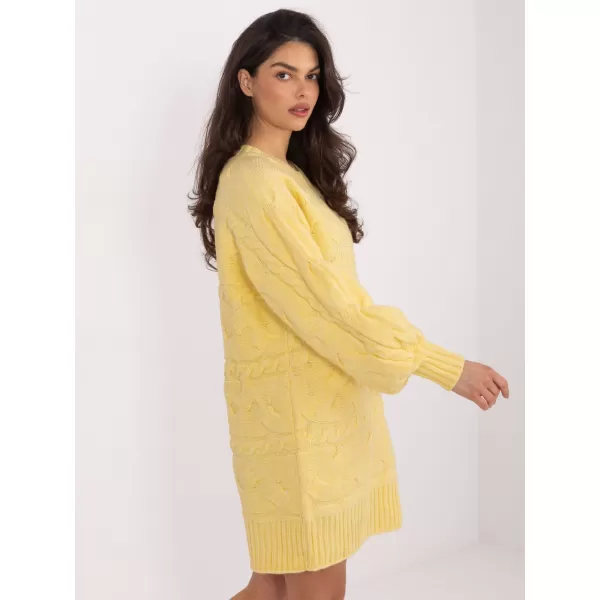  Dámský svetr WOOL FASHION ITALIA AT-SW-2367.76P BRIGHT YELLOW 