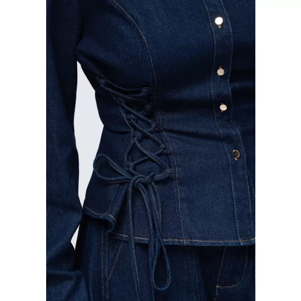  Dámská košile OMBRE OW-SH-E0070 NAVY BLUE 