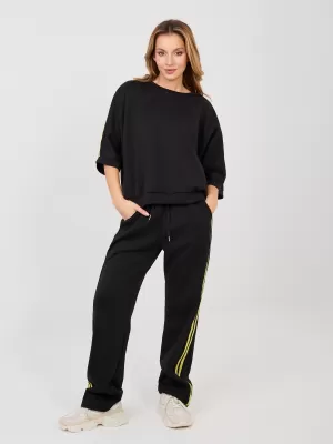 Dámská tepláková souprava RUE PARIS IT-KMPL-22215.78 BLACK