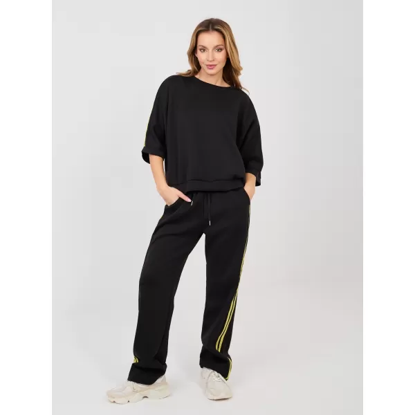 Dámská tepláková souprava RUE PARIS IT-KMPL-22215.78 BLACK 