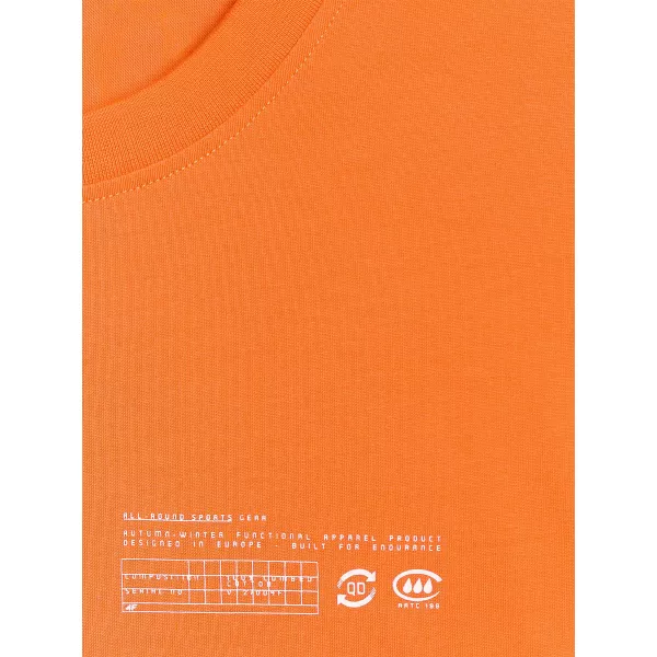  Pánské triko 4F 4FWAW25TTSHM2372 ORANGE 