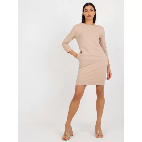  Dámské šaty OCH BELLA TW-SK-BL-1009.10P BEIGE 