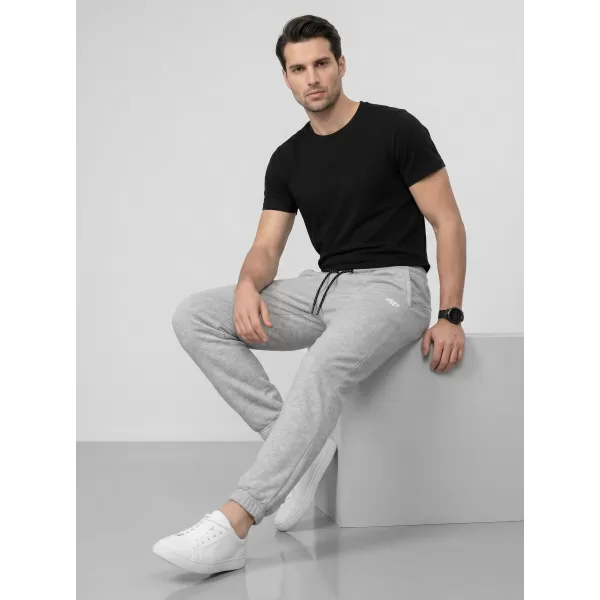  Pánské kalhoty 4F 4FWMM00TTROM1673 COLD LIGHT GREY MELANGE 