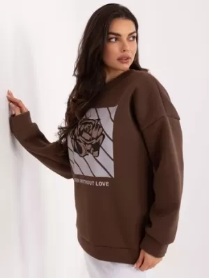 Dámská mikina ITALY MODA MI-BL-4216.15 BROWN