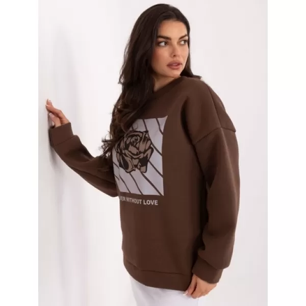  Dámská mikina ITALY MODA MI-BL-4216.15 BROWN 
