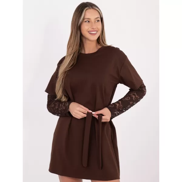  Dámské šaty ITALY MODA MI-SK-4303.62 BROWN 