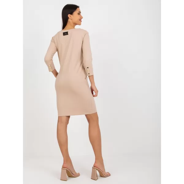  Dámské šaty OCH BELLA TW-SK-BL-1009.10P BEIGE 