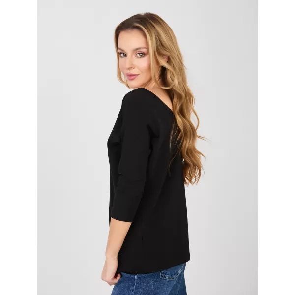  Dámská halenka RUE PARIS RV-BZ-A1189.24 BLACK 