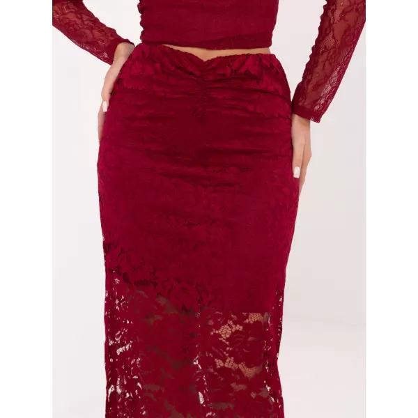  Dámská sukně ITALY MODA MI-SD-G9137.16P BURGUNDY 