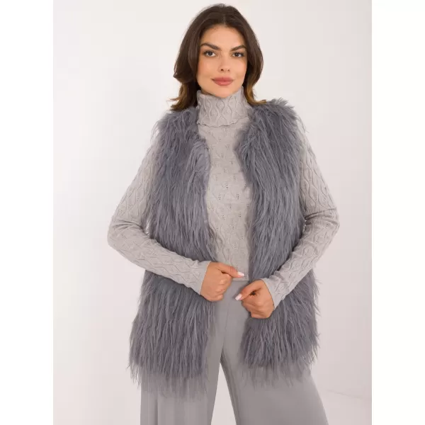  Dámská vesta WOOL FASHION ITALIA AT-KZ-2349-1.21 DARK GREY 