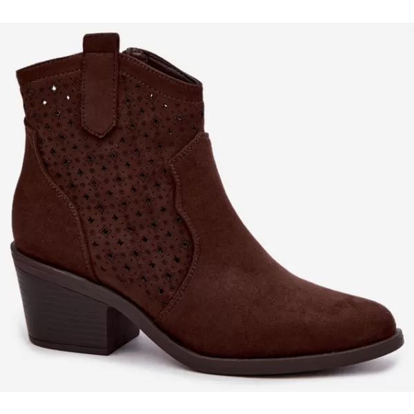  Dámské boty S.BARSKI HY62-8149 CHOCOLATE 