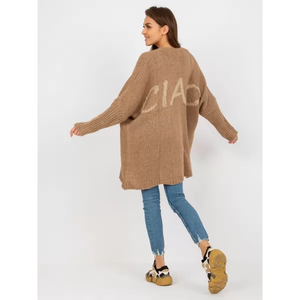  Dámský kardigan OCH BELLA TW-SW-BI-M2201.87 DARK BEIGE 