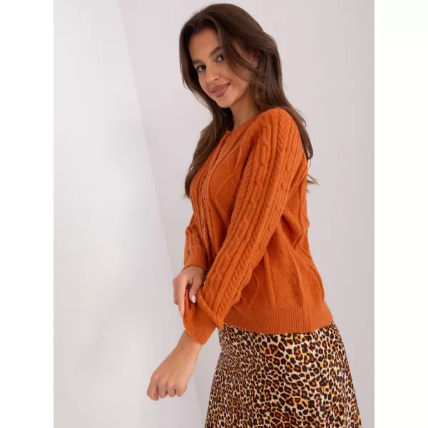  Dámský svetr WOOL FASHION ITALIA AT-SW-2346-2.99P DARK ORANGE 