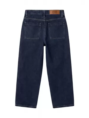 Chlapecké džíny URBAN CLASSICS UCK4461-23074 BLUE RINSED WASHED