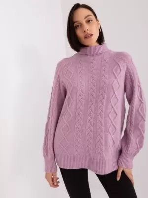 Dámský svetr WOOL FASHION ITALIA AT-SW-2355-2.19P BRIGHT PURPLE