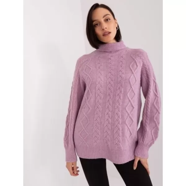  Dámský svetr WOOL FASHION ITALIA AT-SW-2355-2.19P BRIGHT PURPLE 
