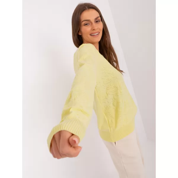  Dámský svetr WOOL FASHION ITALIA AT-SW-2231A.00P BRIGHT YELLOW 