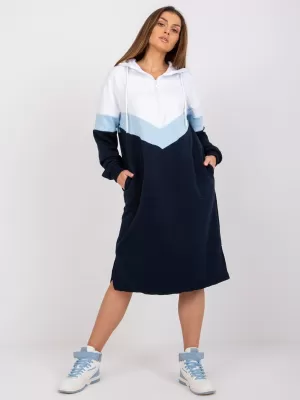 Dámské šaty RUE PARIS RV-SK-7462.00 WHITE-NAVY