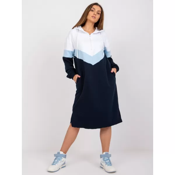  Dámské šaty RUE PARIS RV-SK-7462.00 WHITE-NAVY 
