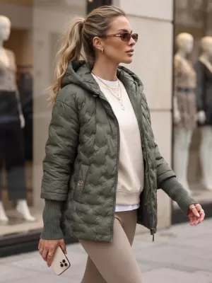 Dámská bunda DSTREET ZELENÁ