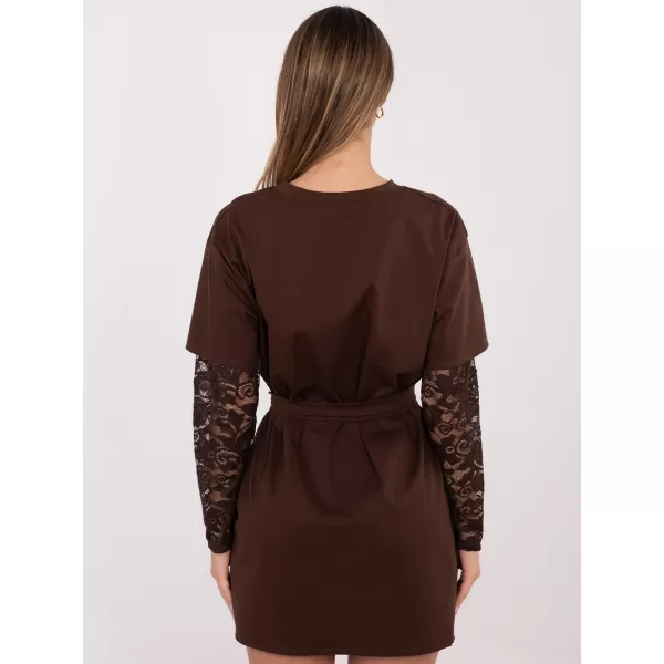  Dámské šaty ITALY MODA MI-SK-4303.62 BROWN 