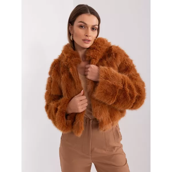  Dámská bunda WOOL FASHION ITALIA AT-KR-2378.96P LIGHT BROWN 