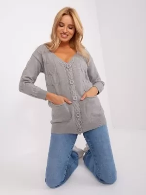 Dámský svetr WOOL FASHION ITALIA AT-SW-2241.36P GRAY