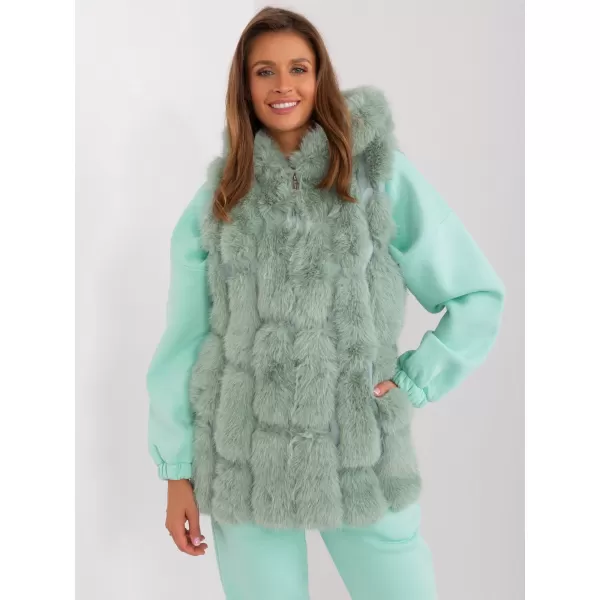  Dámská vesta WOOL FASHION ITALIA AT-KZ-2379.96P PISTACHIO 
