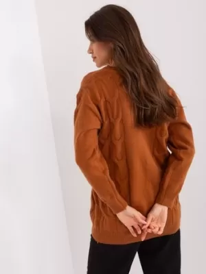 Dámský svetr WOOL FASHION ITALIA AT-SW-2241.36P DARK ORANGE