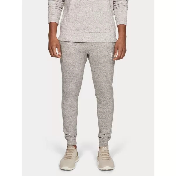  Pánské tepláky UNDER ARMOUR SPORTSTYLE TERRY JOGGER 1329289-112 BÍLÁ 