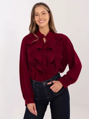 Dámská košile FACTORY PRICE IT-KS-29033.87 BURGUNDY