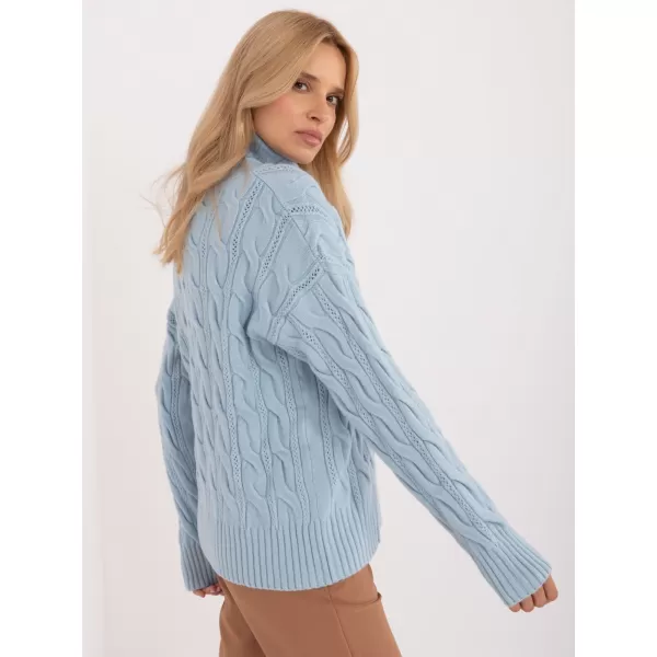  Dámský svetr WOOL FASHION ITALIA AT-SW-23445.00 LIGHT BLUE 