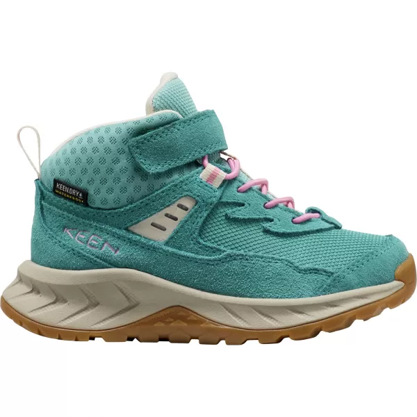  Dětské kotníkové boty KEEN HIGHTRAIL MID WP CHILDREN BRITTANY BLUE/CASHMERE ROSE 