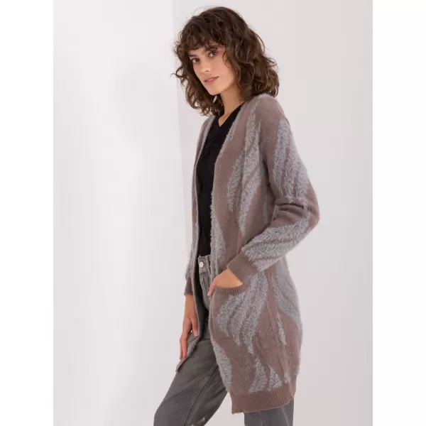  Dámský svetr WOOL FASHION ITALIA AT-SW-234501.00P DARK BROWN 