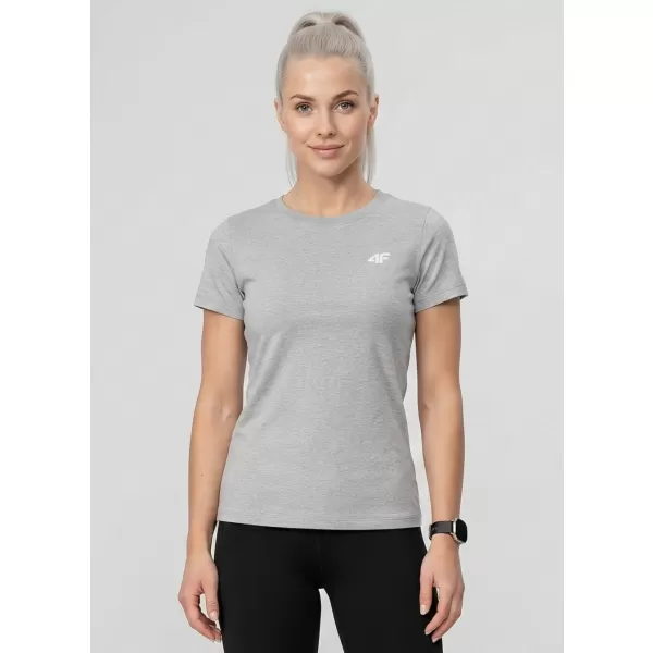  Dámské triko 4F 4FWMM00TTSHF3306 COLD LIGHT GREY MELANGE 