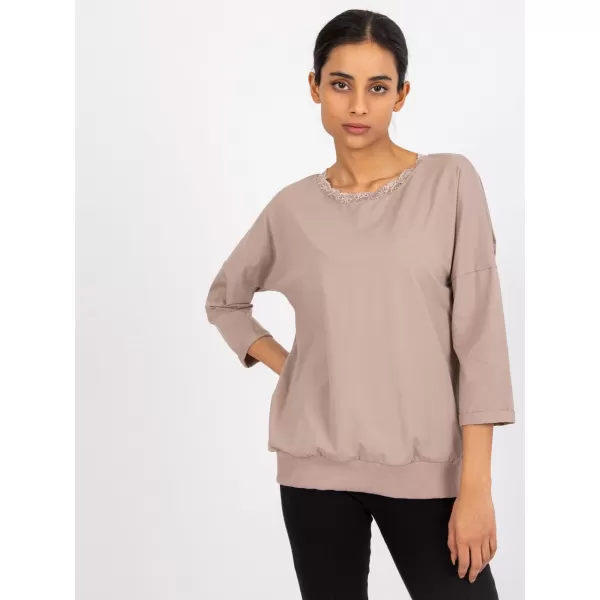  Dámská halenka RUE PARIS RV-BZ-7550.58 DARK BEIGE 