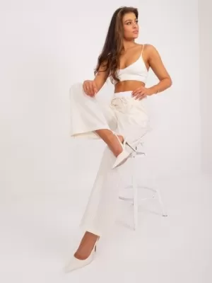 Dámské kalhoty ITALY MODA DHJ-SP-A7327TRT2.32 ECRU
