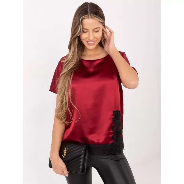  Dámská halenka ITALY MODA MI-BZ-3297.28 BURGUNDY 